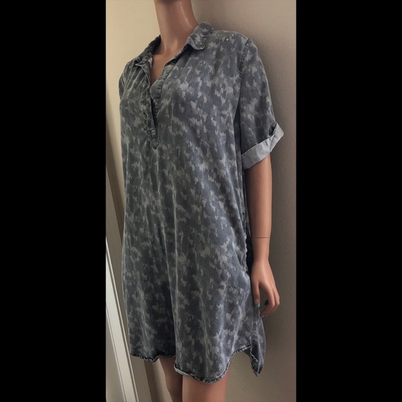 Philosophy Shirt Dress w/ Pockets - Picture 3 of 6